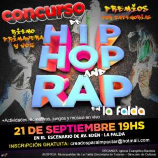 LA FALDA FESTEJA LA PRIMAVERA CON UN CONCURSO DE HIP HOP Y RAP