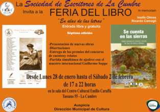 SE VIENE LA 7MA FERIA DEL LIBRO EN LA CUMBRE, DEL 28 DE ENERO AL 2 FEB