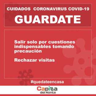 CORONAVIRUS: NO HAY CASOS REPORTADOS EN CAPILLA