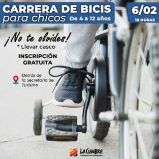 OTRO EVENTO DEPORTIVO EN LA CUMBRE: CARRERA DE BICIS PARA CHICOS