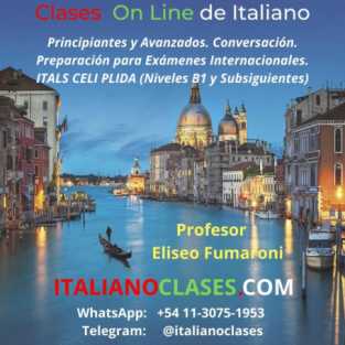 ATENCION: CLASES ON LINE DE ITALIANO