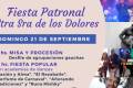 PATRONALES DE DOLORES:  DOMINGO 21 DE SEPTIEMBRE