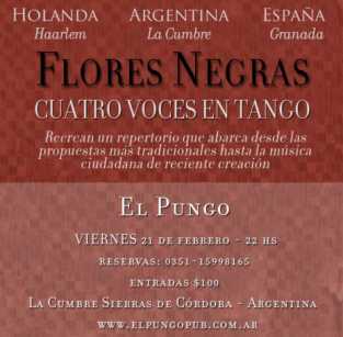 FLORES NEGRAS EN LA CUMBRE