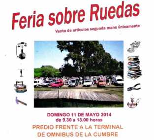 EL DOMINGO 11 HAY FERIA SOBRE RUEDAS EN LA CUMBRE