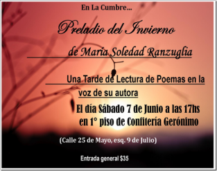 NUEVA TARDE DE LECTURAS DE POEMAS EN LA VOZ DE SU AUTORA