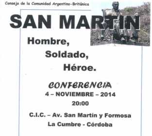 CONFERENCIA DE TOMAS HUDSON SOBRE SAN MARTIN EN LA CUMBRE